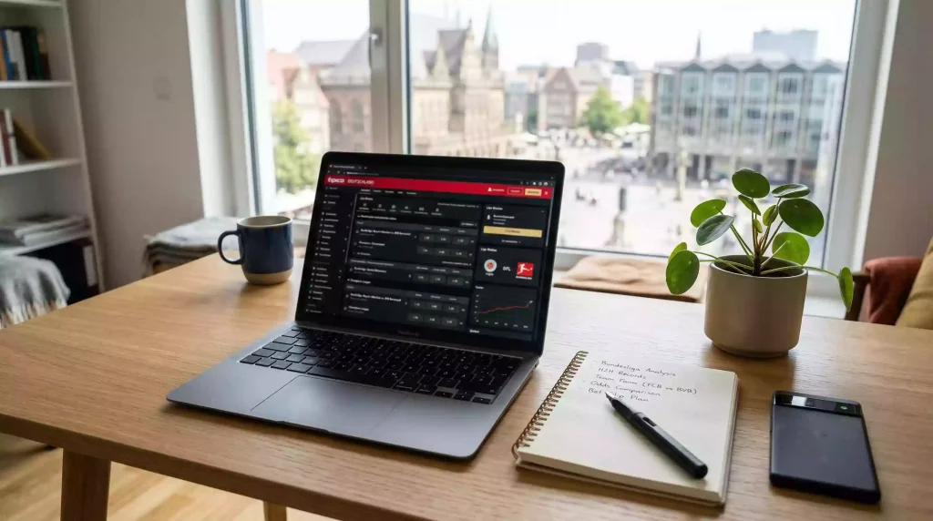 Pferdewetten-Anbieter mit GGL-Lizenz – Laptop mit Wettplattform auf dem Schreibtisch