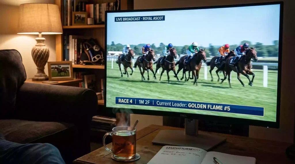 RaceBets Erfahrungen – Pferderennen-Livestream auf dem Bildschirm